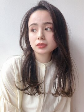 ケーツー エソラ池袋店(K-two) 小顔*ゆる巻き*大人ロングヘア*センターパート*グレージュカラー