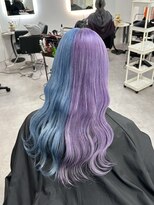 シェイロ(Cielro)&nbsp;【水色×紫/ツートーンカラー/デザインカラー】SAKI