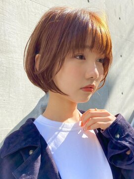 エリマ 武蔵小杉(elima) 武蔵小杉丸みショートボブイルミナカラーベージュカラー20代30代