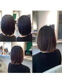 #髪質改善#縮毛矯正#酸性ストレート#ストレート#カット#ボブ