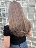 ミルクティーベージュカラーダブルカラーケアブリーチ佐賀カラー
