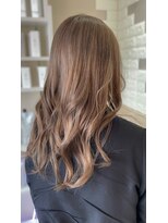 ヘアーズファイン(hair's fine)&nbsp;ブリーチベージュ×ミルクティー透明感ロング