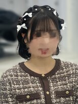 アイトーキョーエス 渋谷(AI TOKYO S)&nbsp;ボブ/ひつじヘア/ヘアセット/渋谷/編み込み/リボンアレンジ/