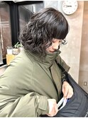 くるくる　ボブパーマ　ミニボブ20代30代ショートウェーブ