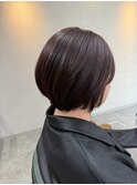 【髪質改善】 透明感イルミナカラー×髪質改善　ショートボブ
