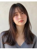 ウィールール 手稲店(WE RULE) 透明感ココアブラウン小顔くびれミディブリーチなし夏カラー