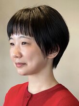 トップヘアスパアンドリゾート 鳴海(TOP HAIR spa&resort)&nbsp;名古屋黒髪艶襟足タイト大人丸みハンサムショート前髪丸型卵型