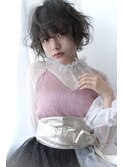 グレージュショートボブゆるまき20代30代