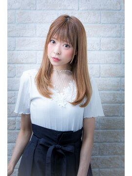 ヘアーアートシフォン 池袋西口店(Hair art chiffon) 無造作小顔に前下がり切りっぱなしボブアシンメトリー斜めバング