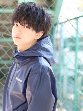 ネイビー(NAVY) ハーフスパイラルパーママッシュ