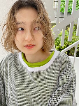 ソイ 下北沢(soi) 【beige】オンブレカラー_ボブ_センターパート