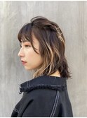 インナーカラー金ピン簡単アレンジヘア