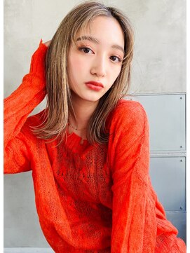 メーヴェ(Mowen) mowen×シースルーバング×外ハネセミディ×イルミナカラー