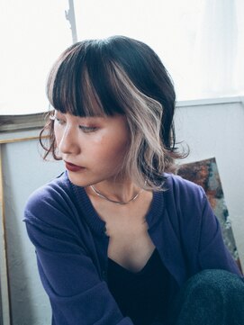 美容室 コーストアール 稲毛店(coast-R) 個性派インナーカラー大人ショートボブ【稲毛駅】