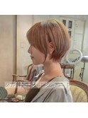 大人綺麗な小顔襟足スッキリショートボブ　30代40代50代