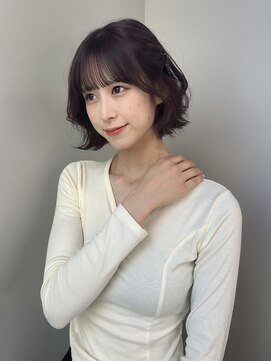 ボタン テンジン(VOTAN tenjin) ラベンダーカラー/艶髪/顔周りカット/天神韓国ヘア/福岡