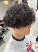 波巻きスパイラルパーマツイストパーマメンズマッシュパーマ