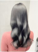 ナチュラルブルーブラック艶感美肌透明感ブルーカラー