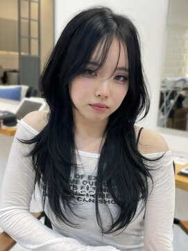 キャプチャー 海老名(capture) 韓国ヘアロングミディアムハッシュカット20代30代40代