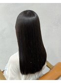 縮毛矯正×黒染め