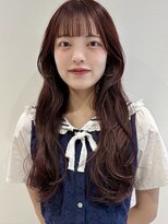 ラミエバイメルト 下北沢(lamie by melt)&nbsp;ピンクラベンダーグレージュブリーチなしダブルカラー顔周り前髪