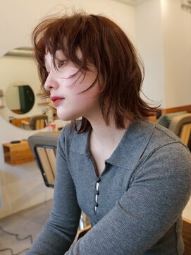 ノイカーム(noi Calm) 髪質改善トリートメントミルクティーベージュカラーくびれヘア