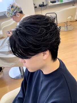 ビカム 名駅(become) 【フェザーパーマセンターパート】センターパート