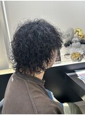 波巻きウルフパーマ