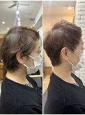 30代40代50代白髪ぼかし丸みショートくびれショート