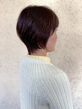 プリモ ココ 鍋島店(Primo coco.) ショートレイヤー アッシュブラウン 顔周りレイヤー 30代 美髪