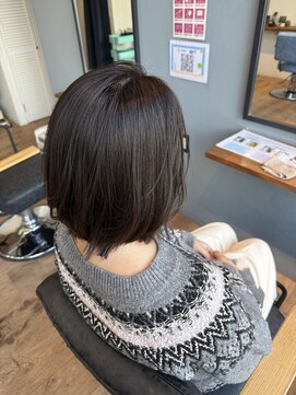 レアレア ヘアアンドライフ(LeaLea) 着物ヘア/ダークアッシュ/ミディアムレイヤーカット/伊丹