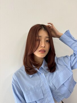 ナチュレル 武蔵新田店(NATUREL) 【小顔見え】韓国風顔まわりレイヤーミディ