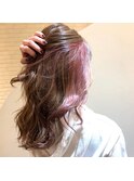 インナーカラー×アッシュピンク