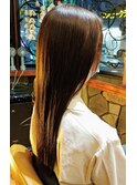 ロング クセストパー ブラウンカラー 髪質改善 縮毛矯正