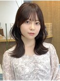 大人かわいい前髪カット顔周りカット美髪ネビージュ