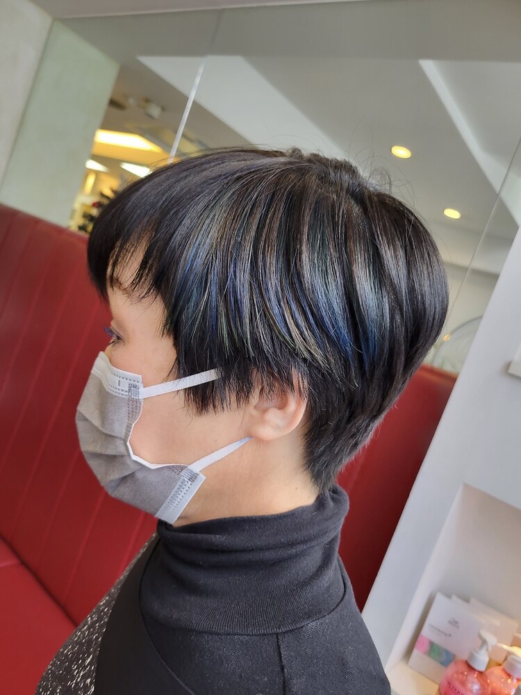 アシンメトリーデザインカラー L175698363 榮美容室 本店のヘアスタイル