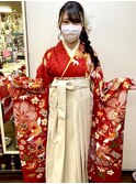 学生最後のイベントは♪バッチリ『袴着付け＋ヘアセット』(^○^)