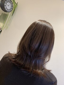 ヘア アンド フェイス トコ(Hair&Face toco) 【2024年冬】ふんわり外ハネくびれボブ　ラベンダーアッシュ