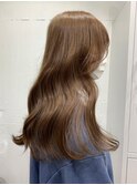 ダブルカラーミルクティーベージュカラーケアブリーチハイトーン