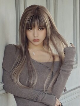 ロウル 渋谷(LOWRL) 前髪アンブレラカラー/グレージュカラー/シルキーベージュ