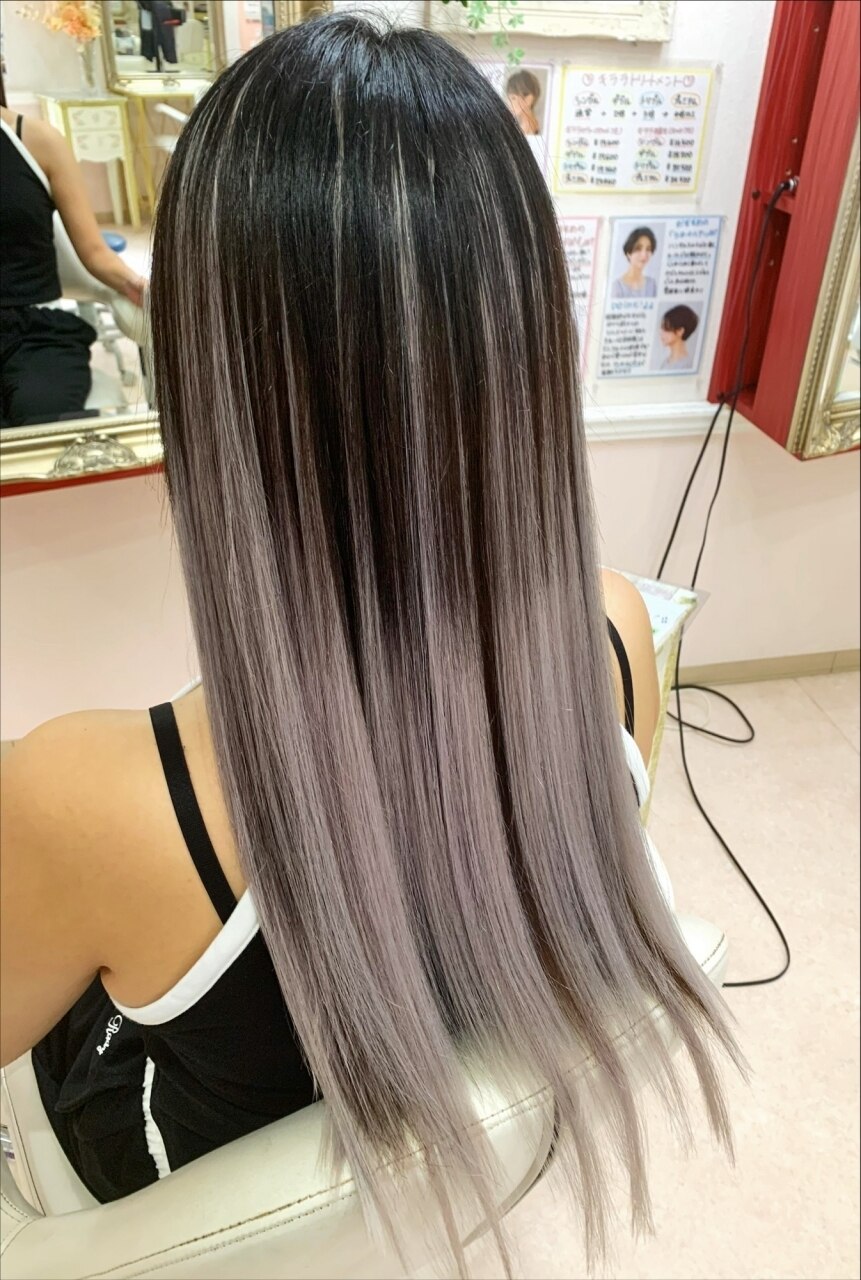 シールエクステ×原色シルバー×バレイヤージュ風」:L203932260 シールエクステ×原色シルバー×バレイヤージュ風」:L203932260