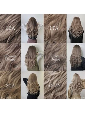 パーティパーティ ヘア(PARTYPARTY hair) カラーチャート/ナチュラルエクステ/プルエクステ/巻髪/ロング