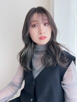 ロロン 豪徳寺店(LORONG)&nbsp;セミロング　モノトーンベージュ　ブリーチなしカラー