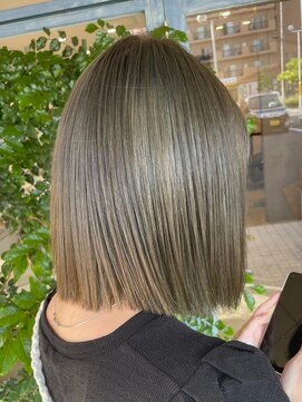 オープンジョー(Open Jaw) オリーブブラウン/切りっぱなしボブ