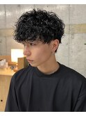 ラウンドマッシュ/スパイラルパーマ/ショートネープ/ウルフ