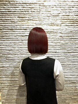 ビス フルール 日暮里店(Vis fleur) ワインレッド/ショートボブ