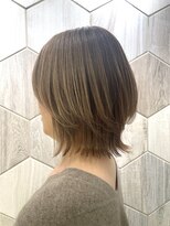 ビューティドレッセヤマノ 池袋パルコ(Beauty Dresse YAMANO)&nbsp;白髪ぼかし/ミディアムレイヤー/外ハネボブ/白髪染め