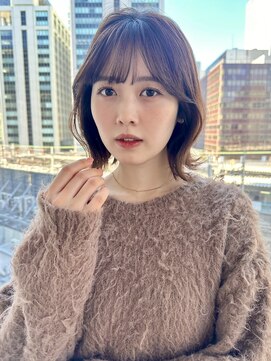 バイオレット 横浜店(Violet) くびれボブシースルーバングマロンベージュKA-60