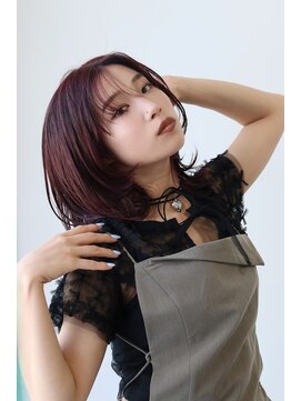 ローレンアオ(LOREN AO) 【LOREN AO】チェリーレッド／顔まわりレイヤー