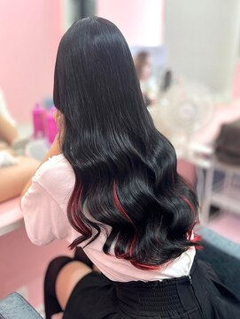 シーズン 大阪(SEASON) 【バージンレミーエクステ】ブラック×レッド/韓国ヘア/大阪梅田